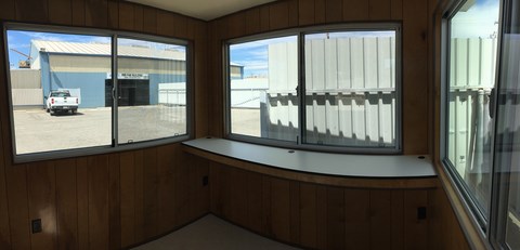 pre-fab security booth interior